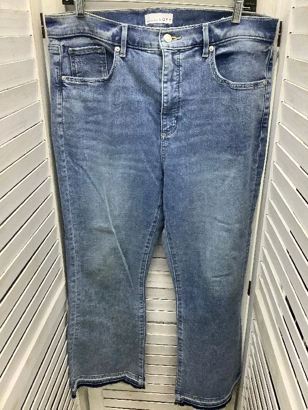 Jeans Boyfriend By Loft In Blue Denim, Size: 12