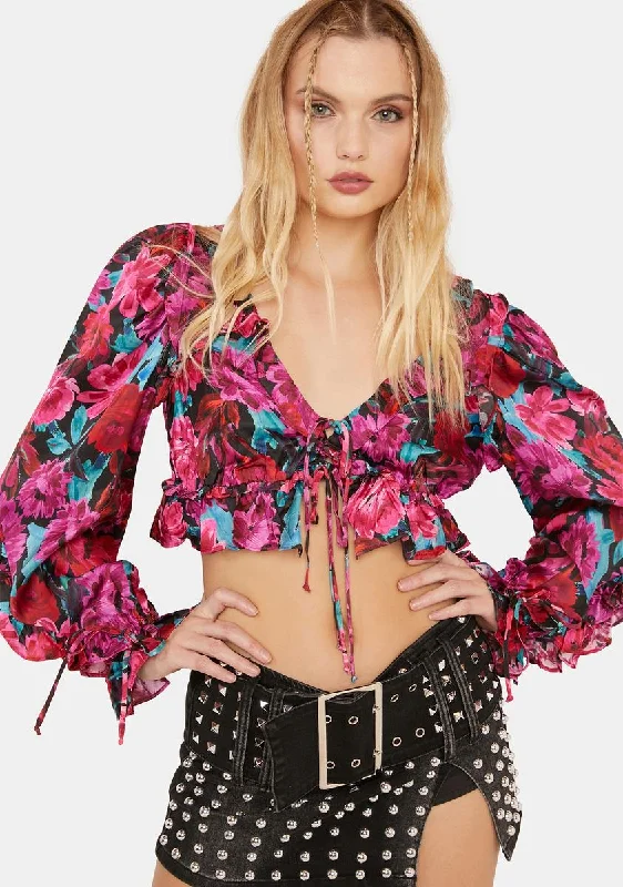 Scarlett Ruffle Crop Top