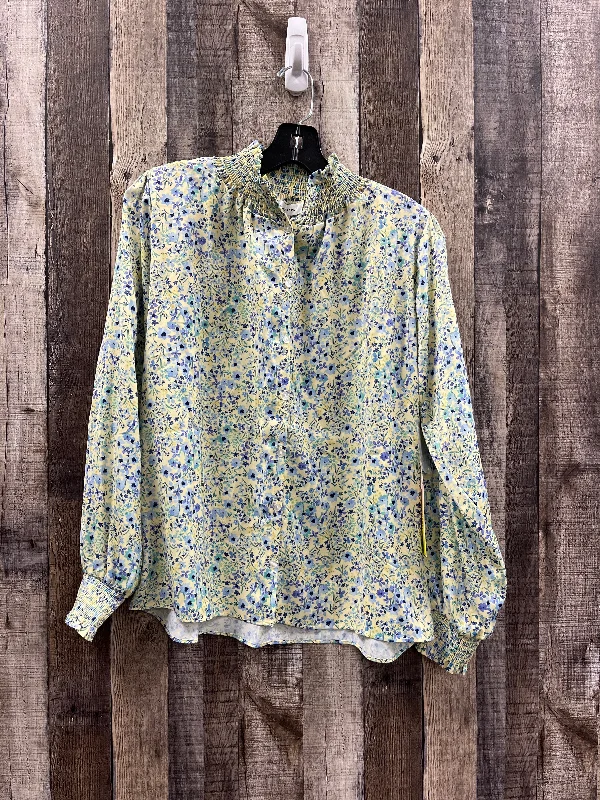 Blouse Long Sleeve By Cme In Floral Print, Size: S