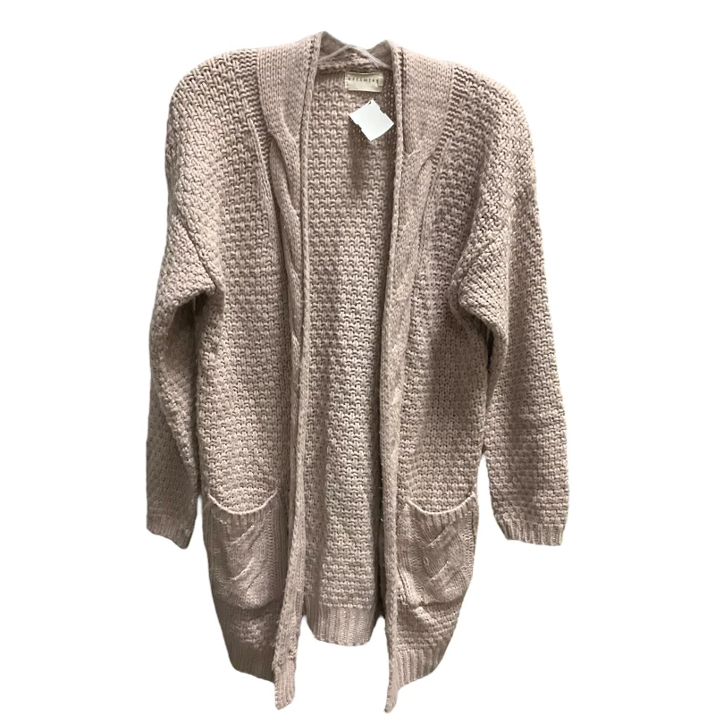 Sweater Cardigan By Dreamers In Mauve, Size: S