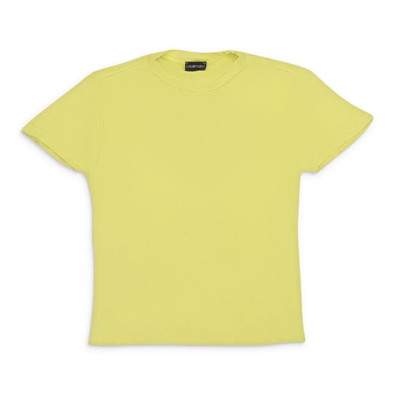 CALLIPYGIAN CREWNECK YELLOW T-SHIRT