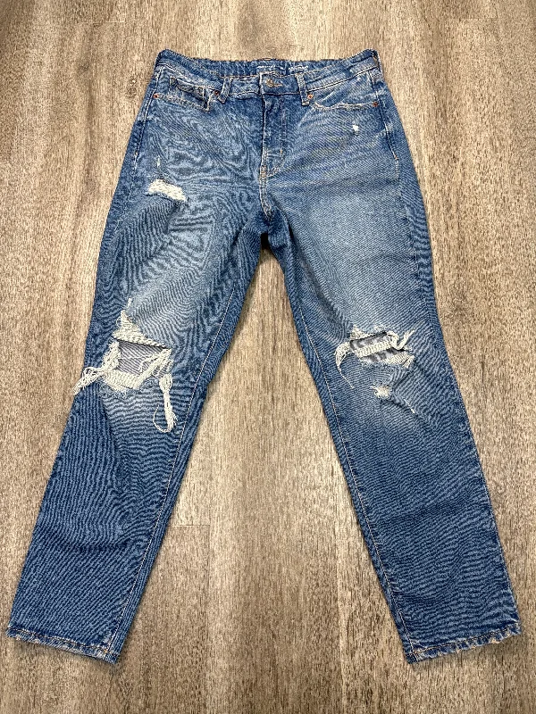 Jeans Straight By Old Navy In Blue Denim, Size: 10