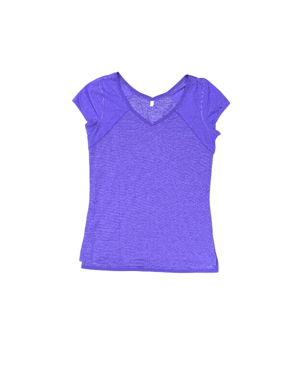 Athletic Top Long Sleeve Collar By Lululemon In Purple, Size: 6