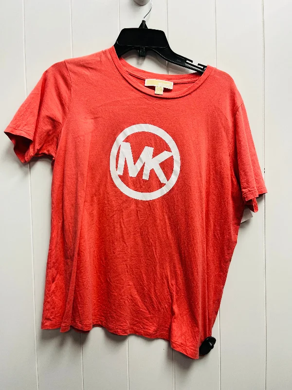 Top Short Sleeve By Michael By Michael Kors In Coral, Size: M