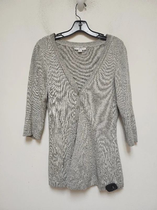 Sweater Cardigan By Isaac Mizrahi In Grey, Size: Xxs