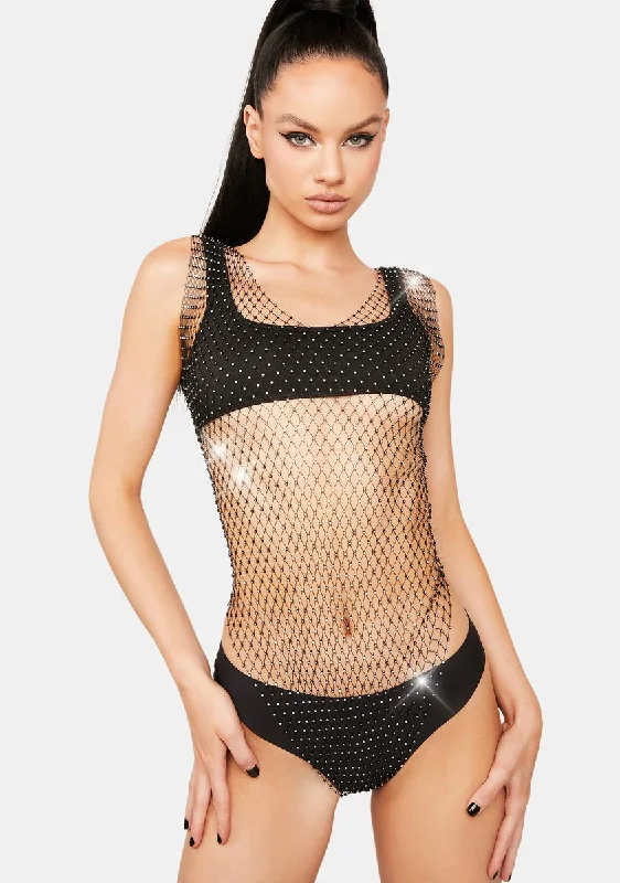 Bling Chaser Fishnet Bodysuit