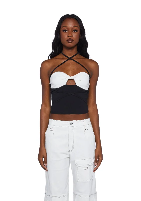 You’re Welcome Crop Top- Black