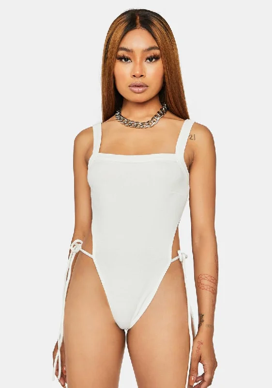 Cream Make Up My Mind Tank Bodysuit