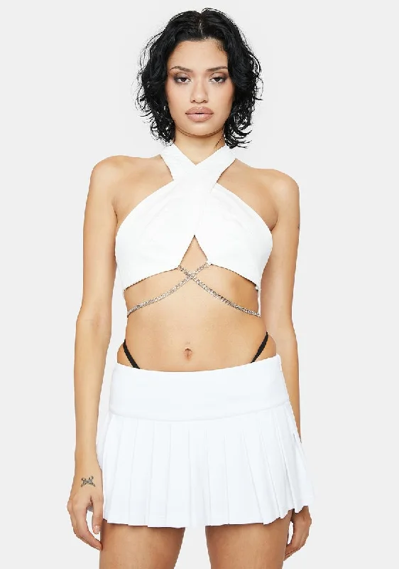 Still Searching Halter Crop Top