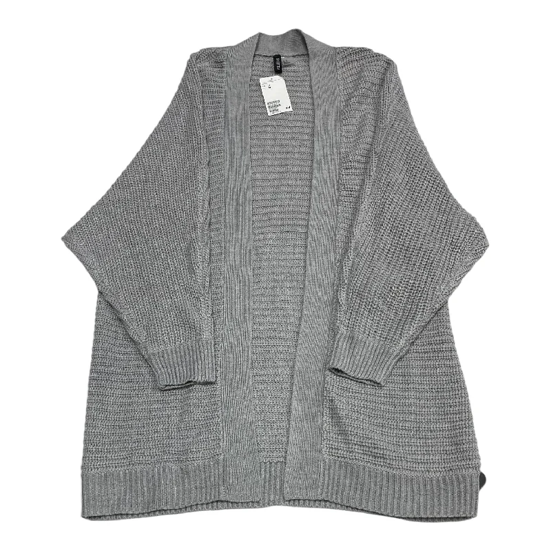 Sweater Cardigan By Divided In Grey, Size: M