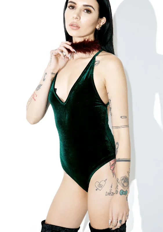 Emerald Velvet Bodysuit