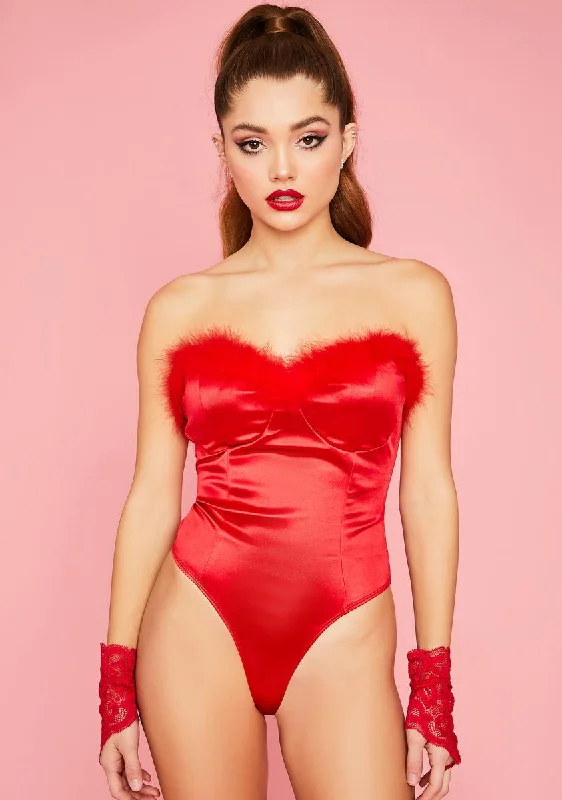 Ruby Pinup Princess Satin Bodysuit