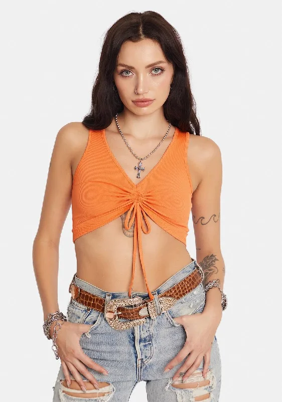 Orange Viper Crop Top