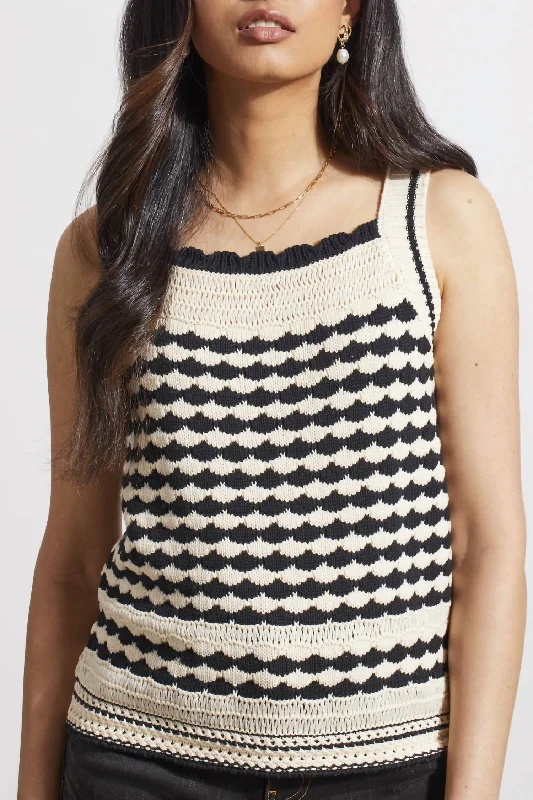 Knit Tank Top In Ecru