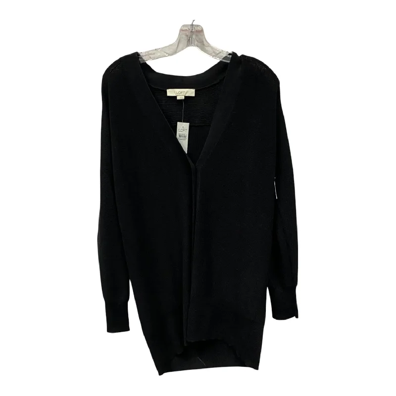 Sweater Cardigan By Loft In Black, Size:L