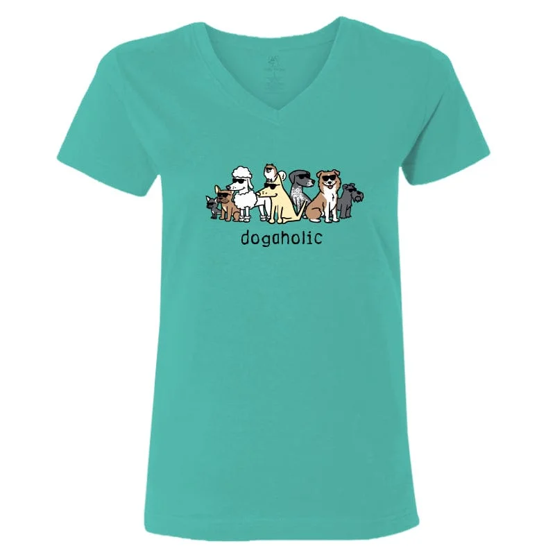 Dogaholic - T-Shirt Ladies V-Neck