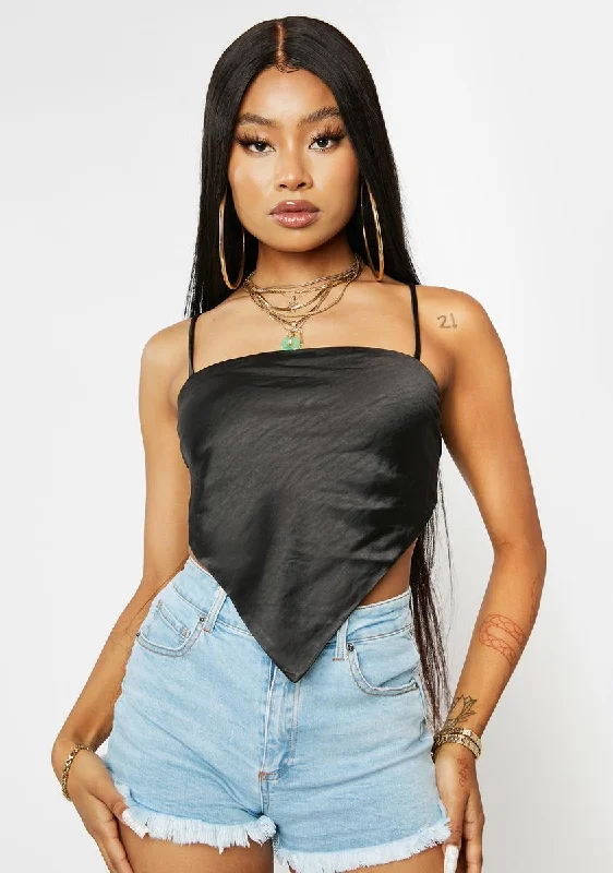 Satin Crop Top