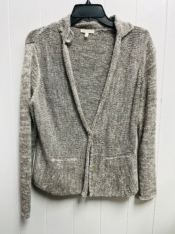 Sweater Cardigan By Eileen Fisher In Grey, Size: S