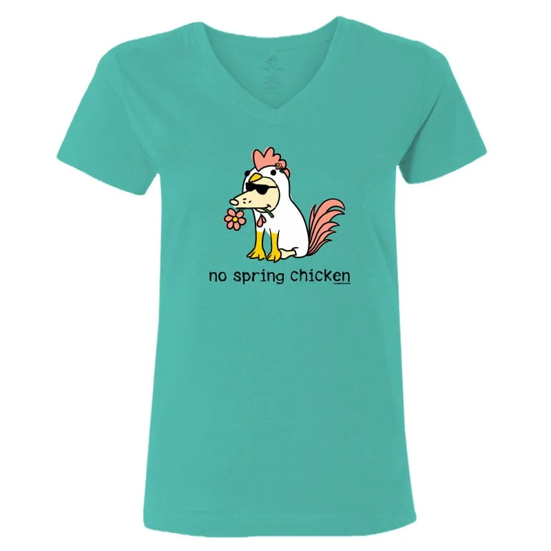 No Spring Chicken - Ladies T-Shirt V-Neck