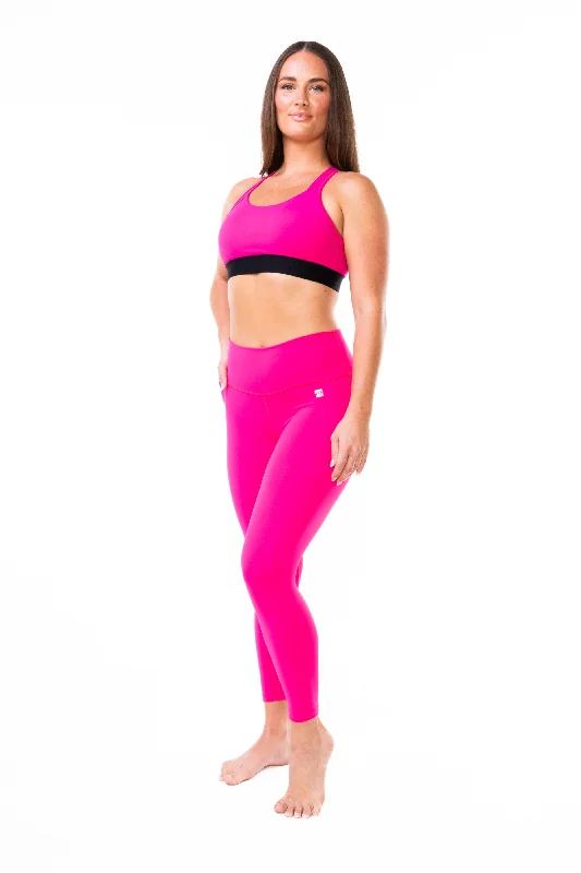 Women's Flow And Go 7/8 Tights - Raspberry