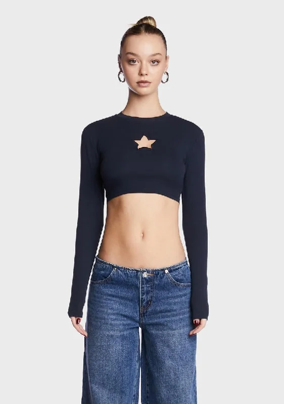 Missing Star Crop Top