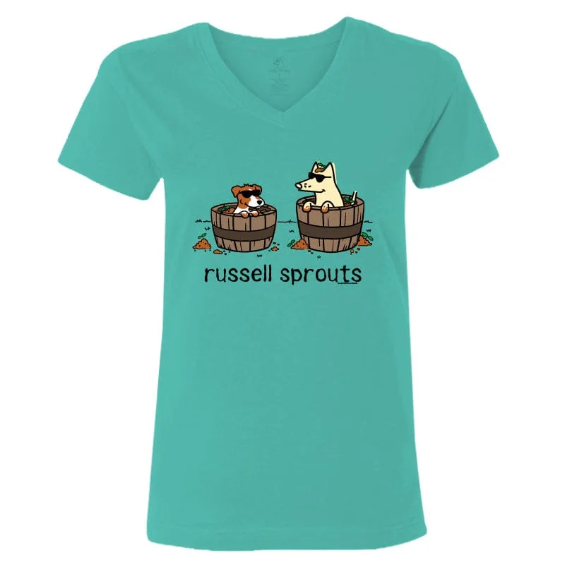 Russell Sprouts - Ladies T-Shirt V-Neck