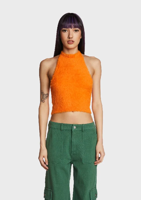 Future Leaning Crop Top - Orange