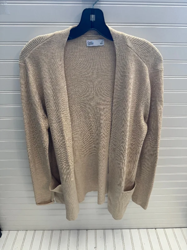 Cardigan By Croft And Barrow In Tan, Size: M