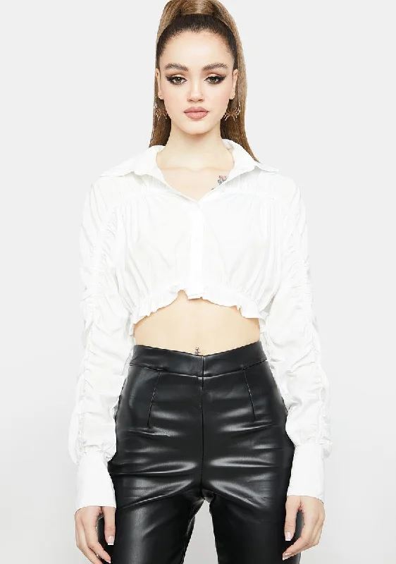 Ivory Any Day Now Crop Top