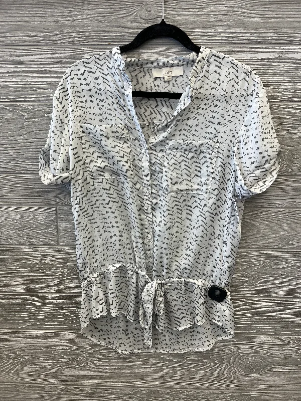 Top Short Sleeve By Loft In Grey, Size: Xs