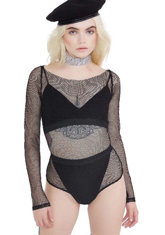 So Enticing Fishnet Bodysuit