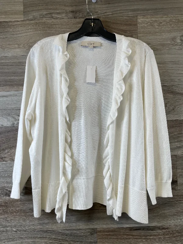 Cardigan By Loft In White, Size: Xl