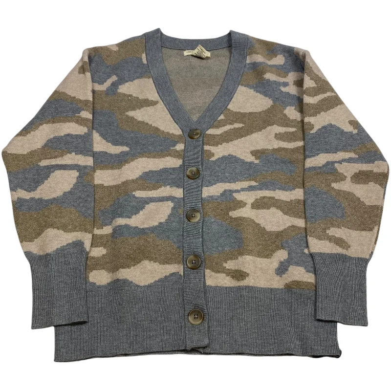 Sweater Cardigan By Christian Siriano In Camouflage Print, Size: Xs