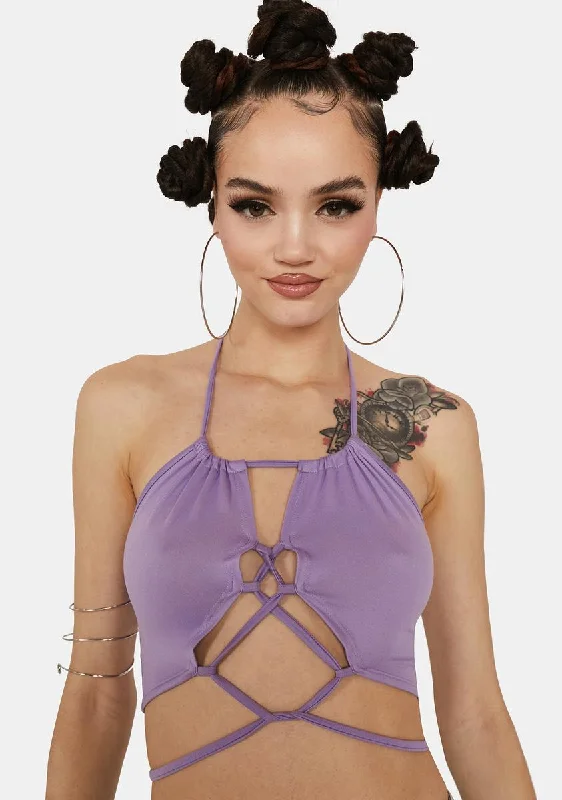 Lilac Hit The Road Crop Top