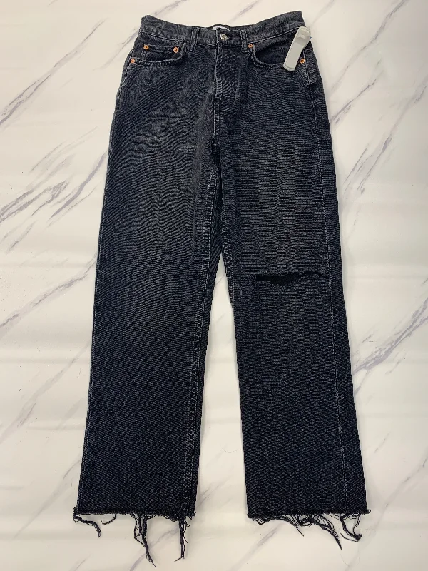 Jeans Boyfriend By Top Shop In Black, Size: 2