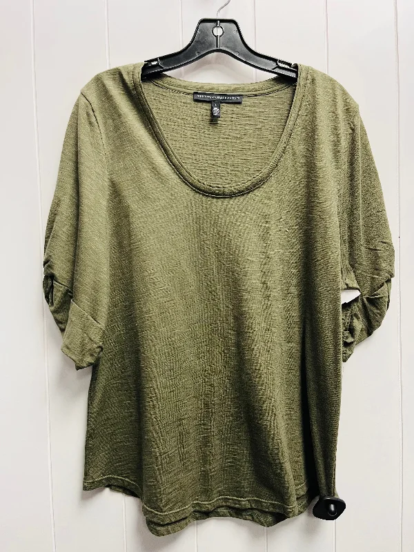 Top Short Sleeve By White House Black Market In Green, Size: L