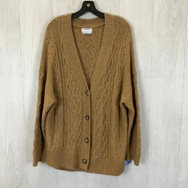 Sweater Cardigan By Old Navy In Brown, Size: L