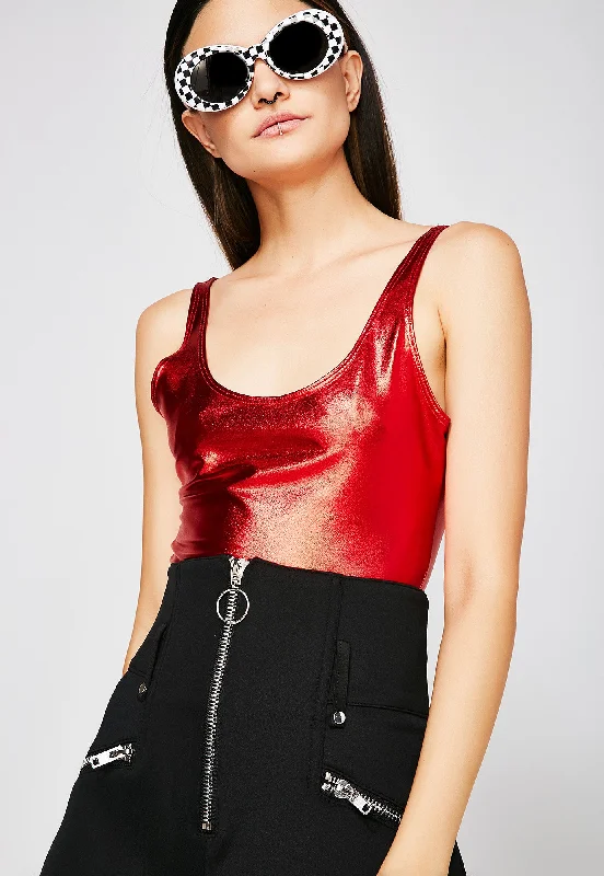 Red Ranger Lamé Bodysuit