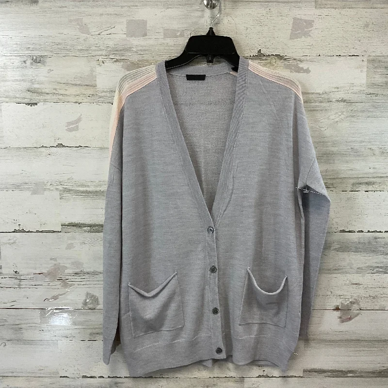 Cardigan By Atm In Grey, Size: M