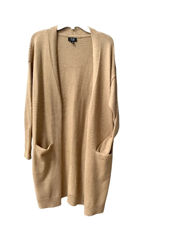 Sweater Cardigan By Jones And Co In Tan, Size: S