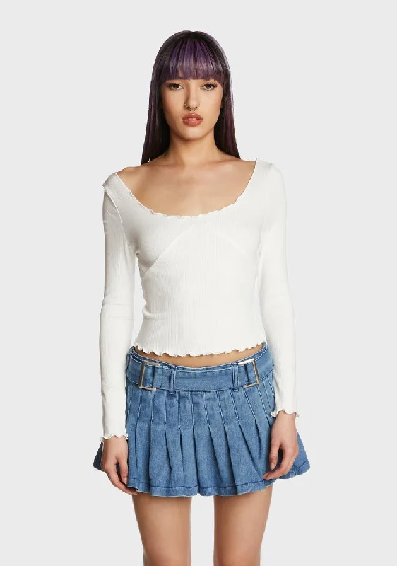 Rebel Realm Crop Top - White