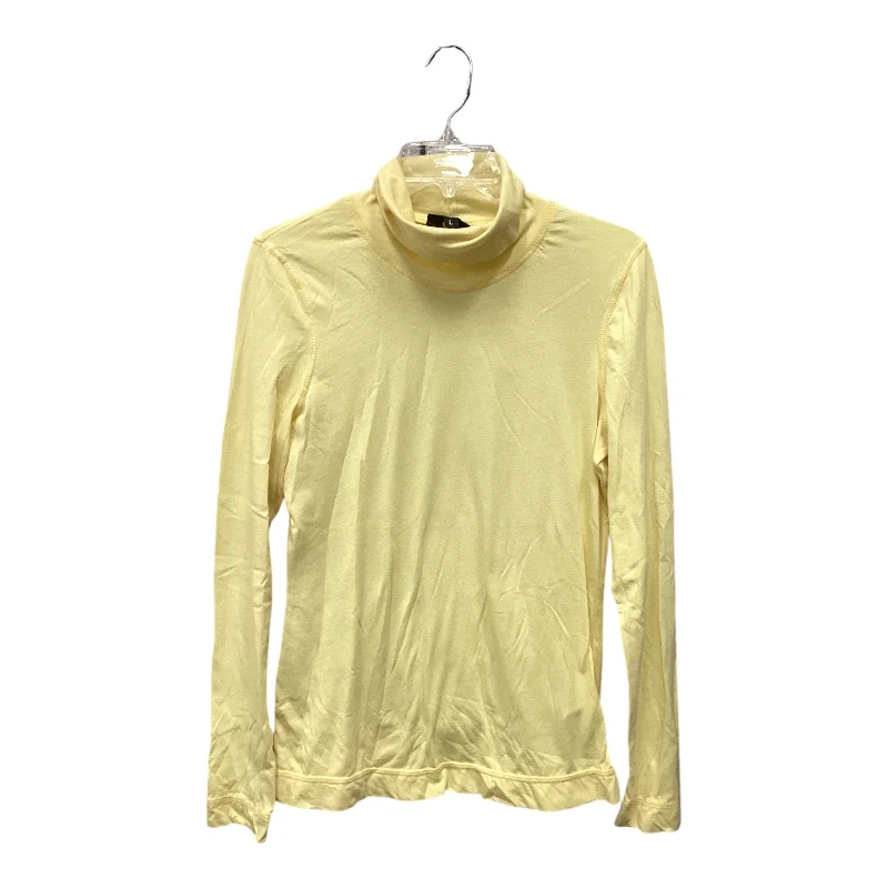 Athletic Top Long Sleeve Collar By Athleta In Yellow, Size: L