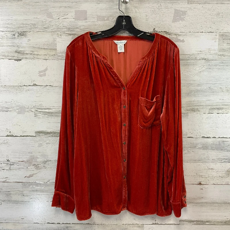 Blouse Long Sleeve By Sundance In Orange, Size: Xl