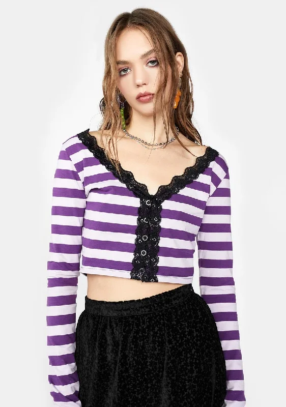 Violet Highly Selective Crop Top