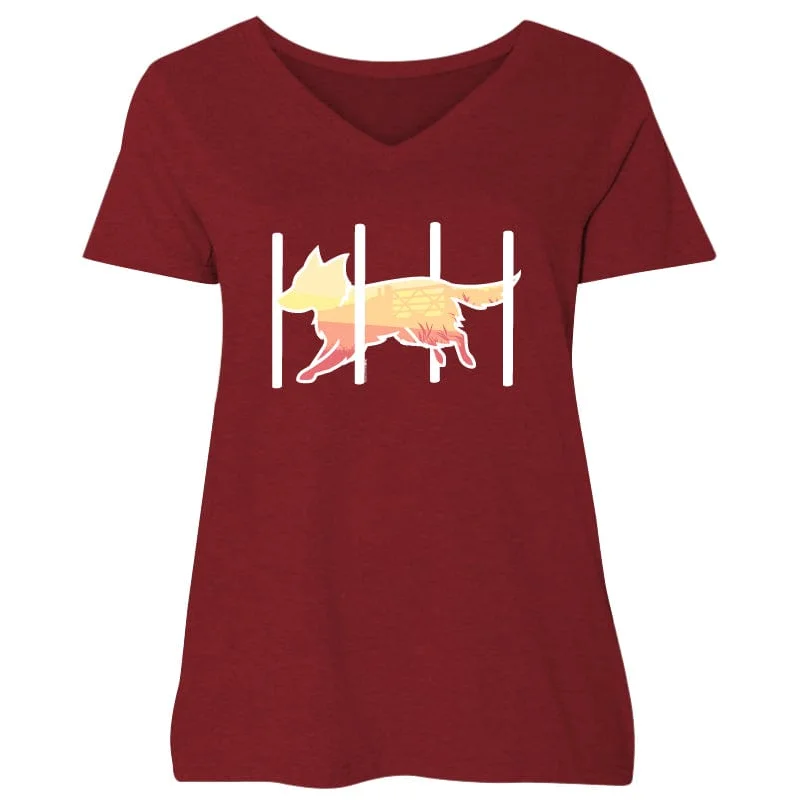 Agility - Ladies Curvy V-Neck Tee