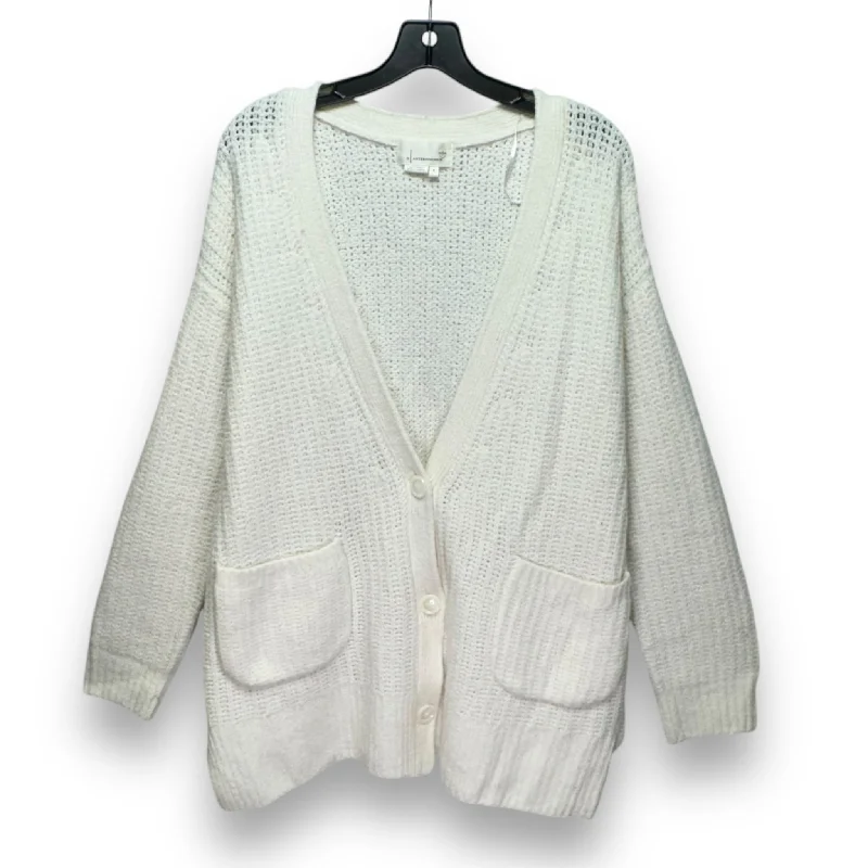 Sweater Cardigan By Anthropologie In Cream, Size: M