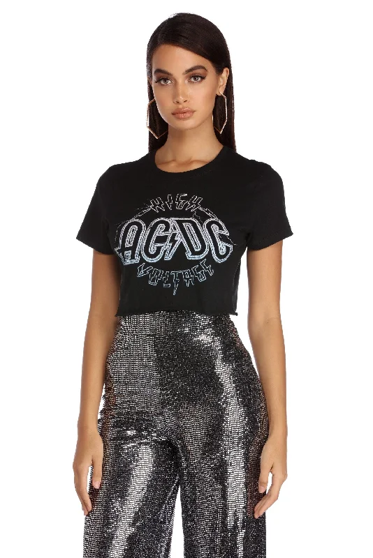 High Voltage AC/DC Cropped Tee