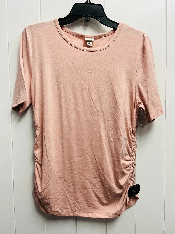 Top Short Sleeve By A New Day In Pink, Size: L