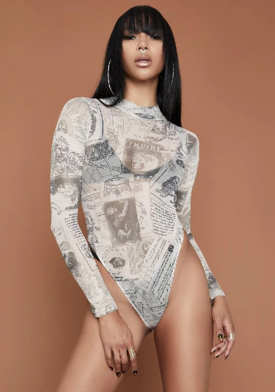 Making Headlines Sheer Bodysuit