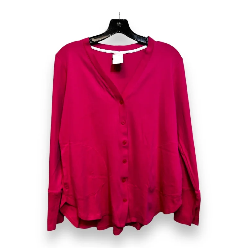 Cardigan By Isaac Mizrahi Live Qvc In Hot Pink, Size: M